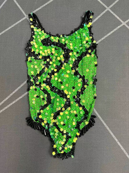 Lvleishe Green Sequin Rhinestone Jumpsuit