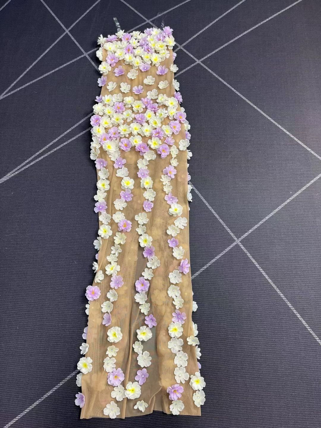 CELESINYI Zitanhua Crystal 3D Flower Gown