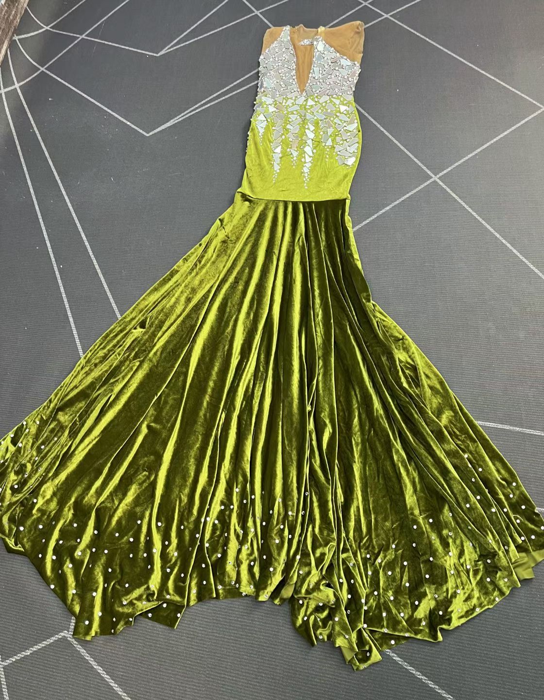 CELESINYI Qingyao Crystal Mirror Velvet Mermaid Gown
