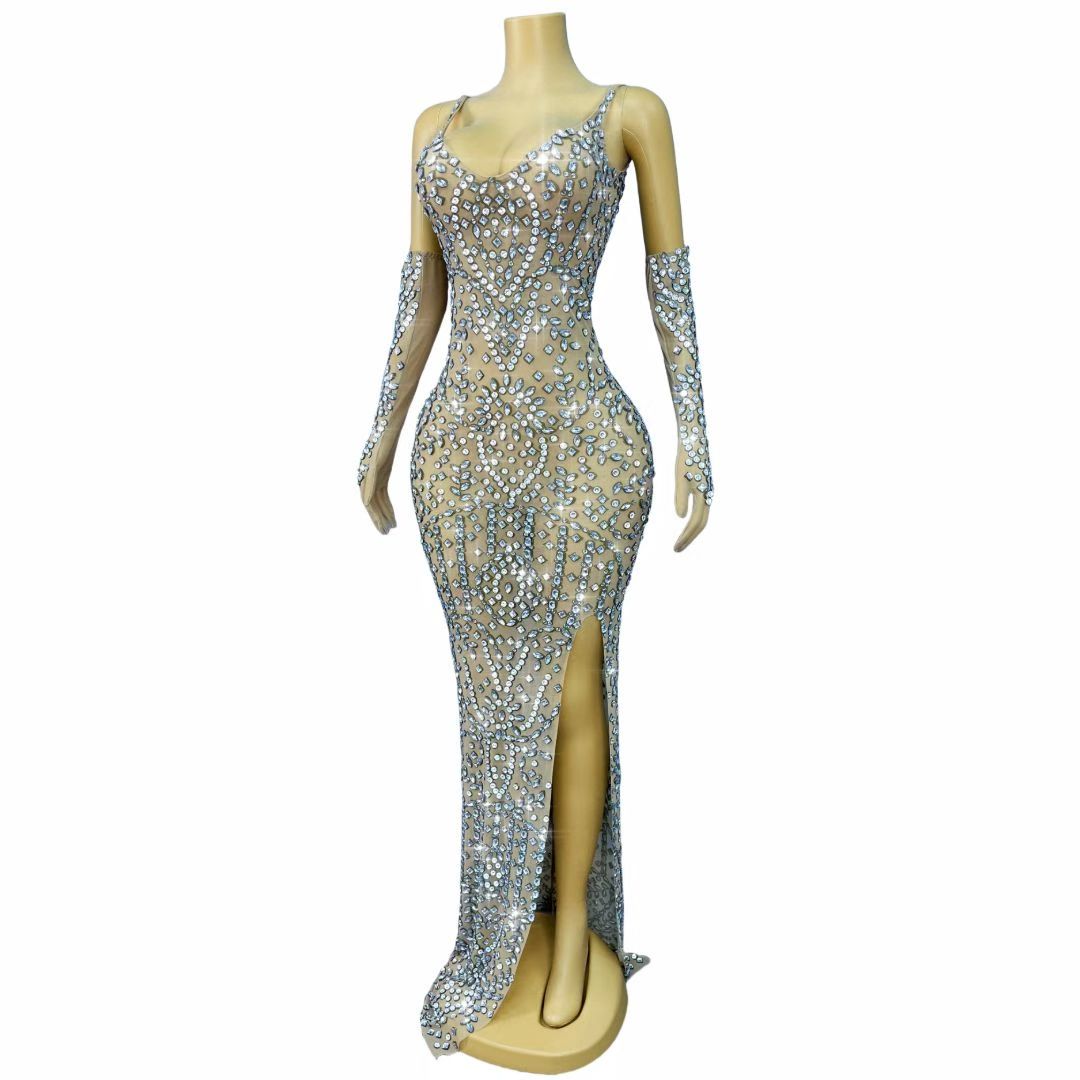 CELESINYI Xingyunzuan Crystal Star Glove Gown