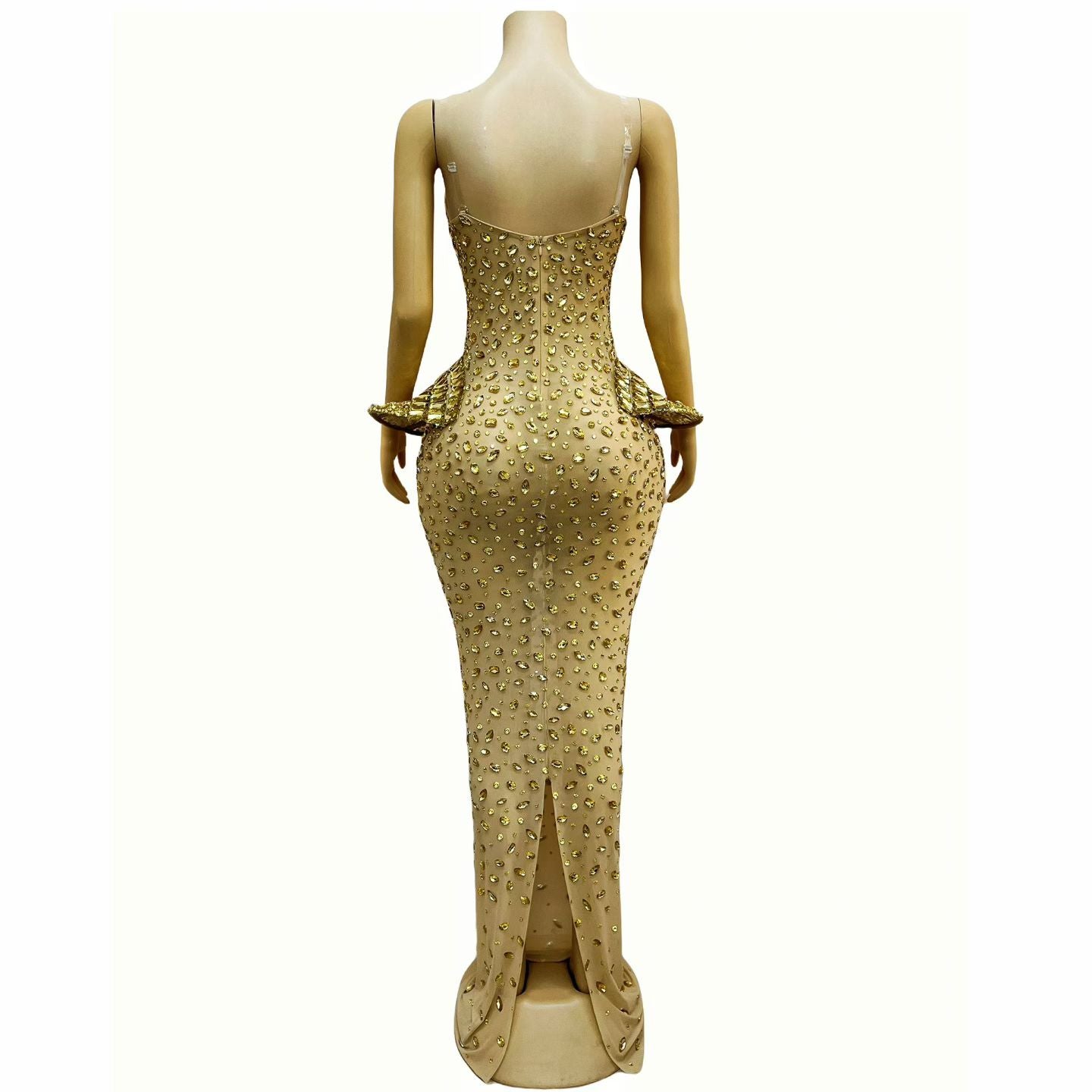 CELESINYI Geseguan Crystal Full Stone Gown (Nude)