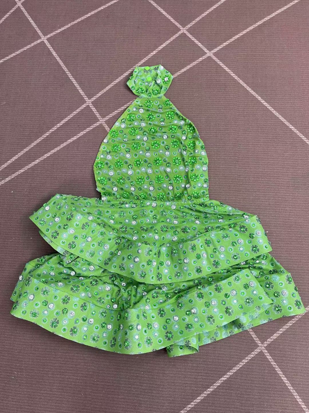 CELESINYI Lvxinghua Crystal Neon Star Mini Dress
