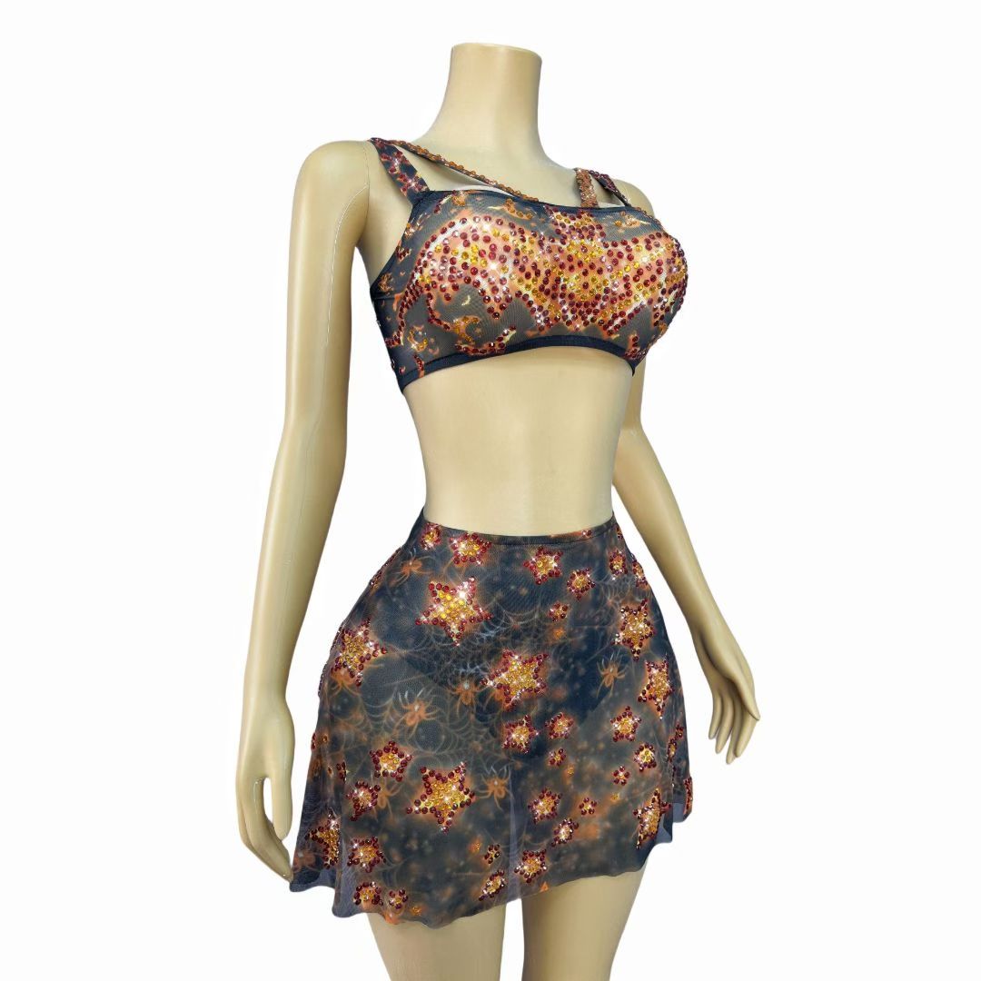 CELESINYI Bianfuwang Crystal Bat Flame Two-Piece Set
