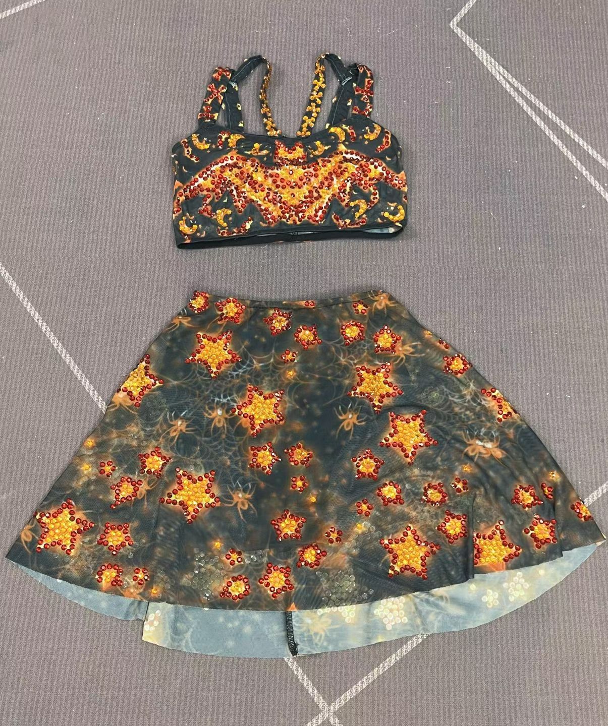 CELESINYI Bianfuwang Crystal Bat Flame Two-Piece Set