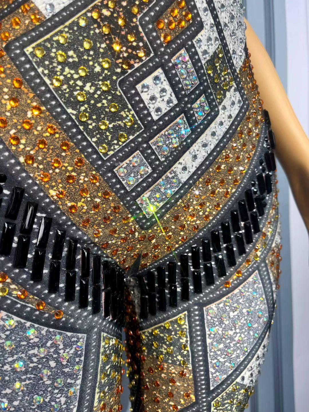 CELESINYI Luomacazhuan Crystal Roman Mosaic Catsuit