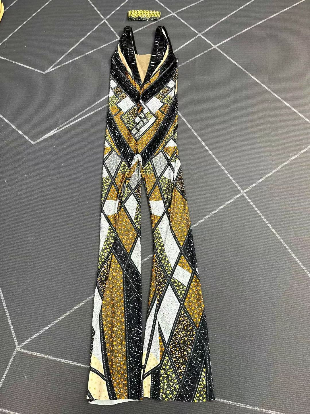 CELESINYI Luomacazhuan Crystal Roman Mosaic Catsuit