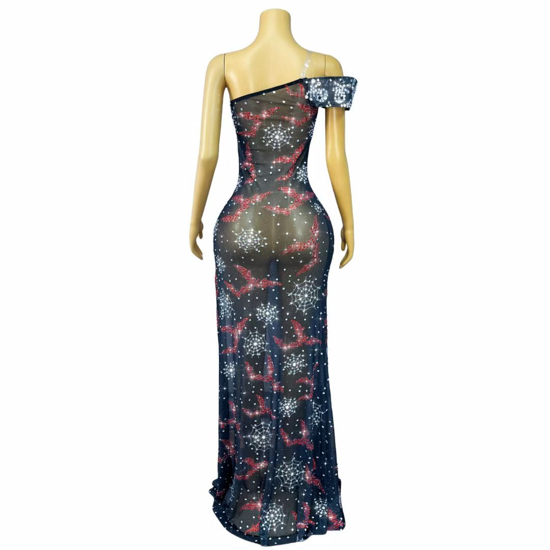 CELESINYI Nvwu Crystal Witch Star Gown