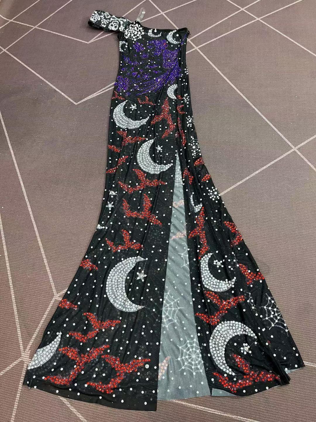 CELESINYI Nvwu Crystal Witch Star Gown