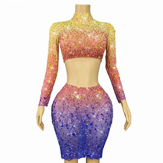 CELESINYI Xingcaijing Crystal Ombre Crop Set