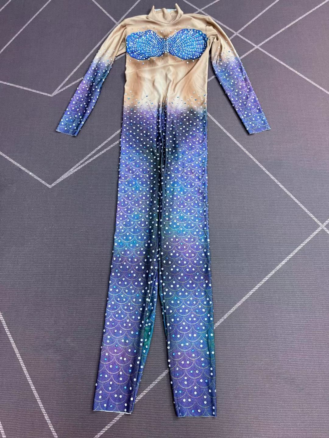 CELESINYI Renyulei Crystal Mermaid Scale Catsuit