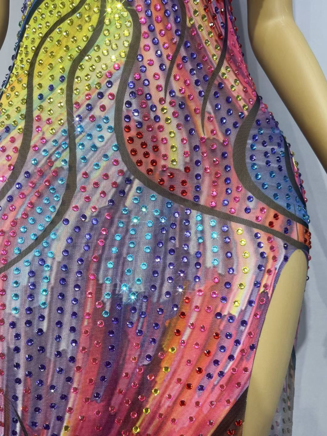 CELESINYI Caiyanliao Crystal Watercolor Gown