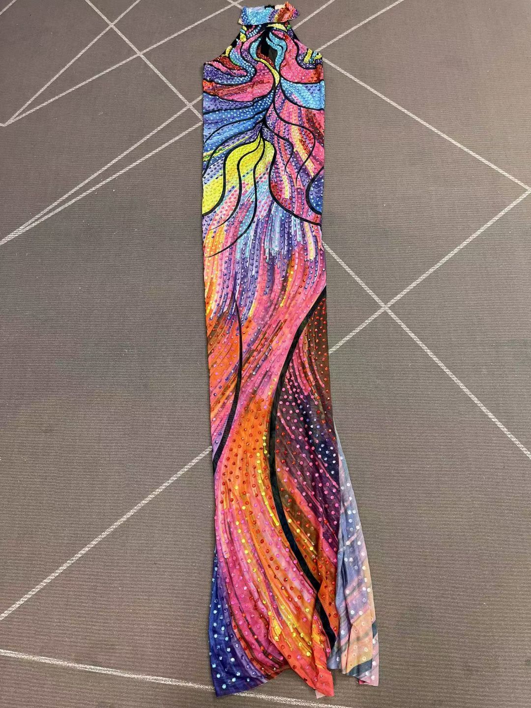 CELESINYI Caiyanliao Crystal Watercolor Gown