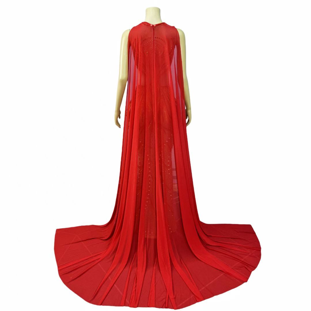 CELESINYI Huoshaoyun Crystal Phoenix Cape Gown