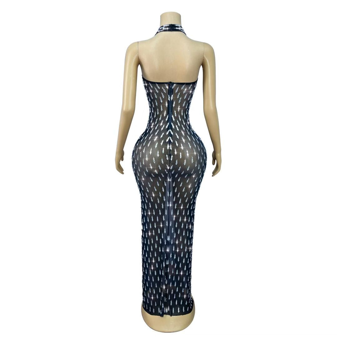 CELESINYI Haibao Crystal Rain Drop Gown