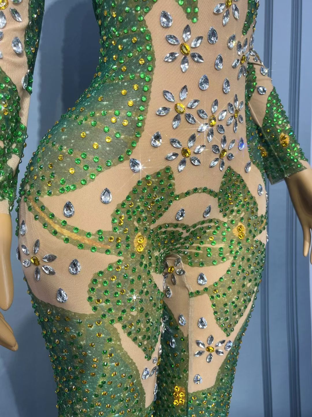 CELESINYI Hehuaye Crystal Lotus Catsuit