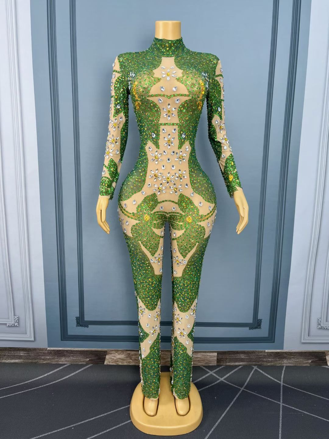 CELESINYI Hehuaye Crystal Lotus Catsuit