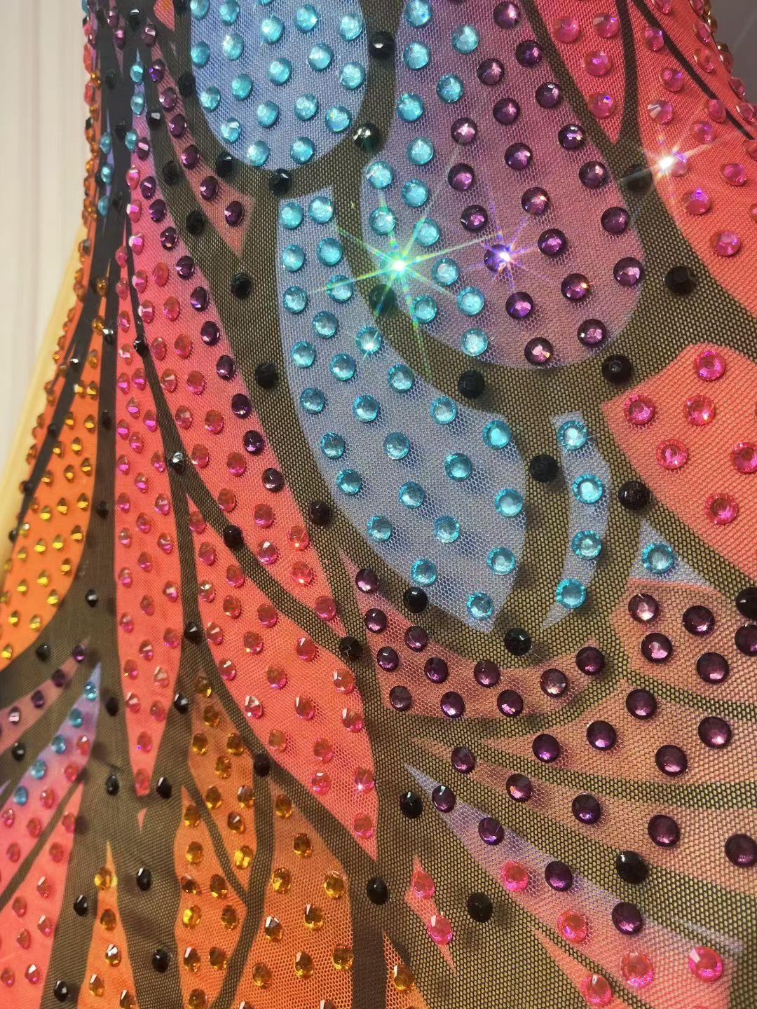 CELESINYI Caihongdie Rainbow Crystal Butterfly Gown