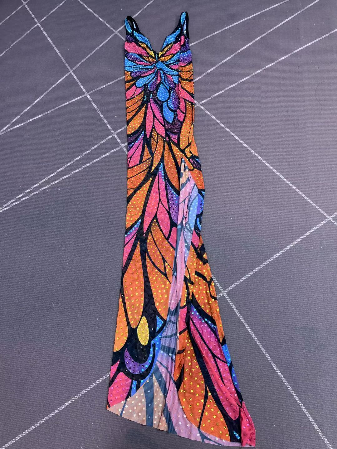 CELESINYI Caihongdie Rainbow Crystal Butterfly Gown