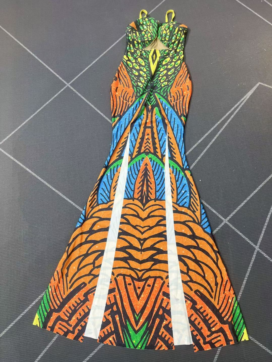 CELESINYI Mifeng Tribal Print Bodycon Dress