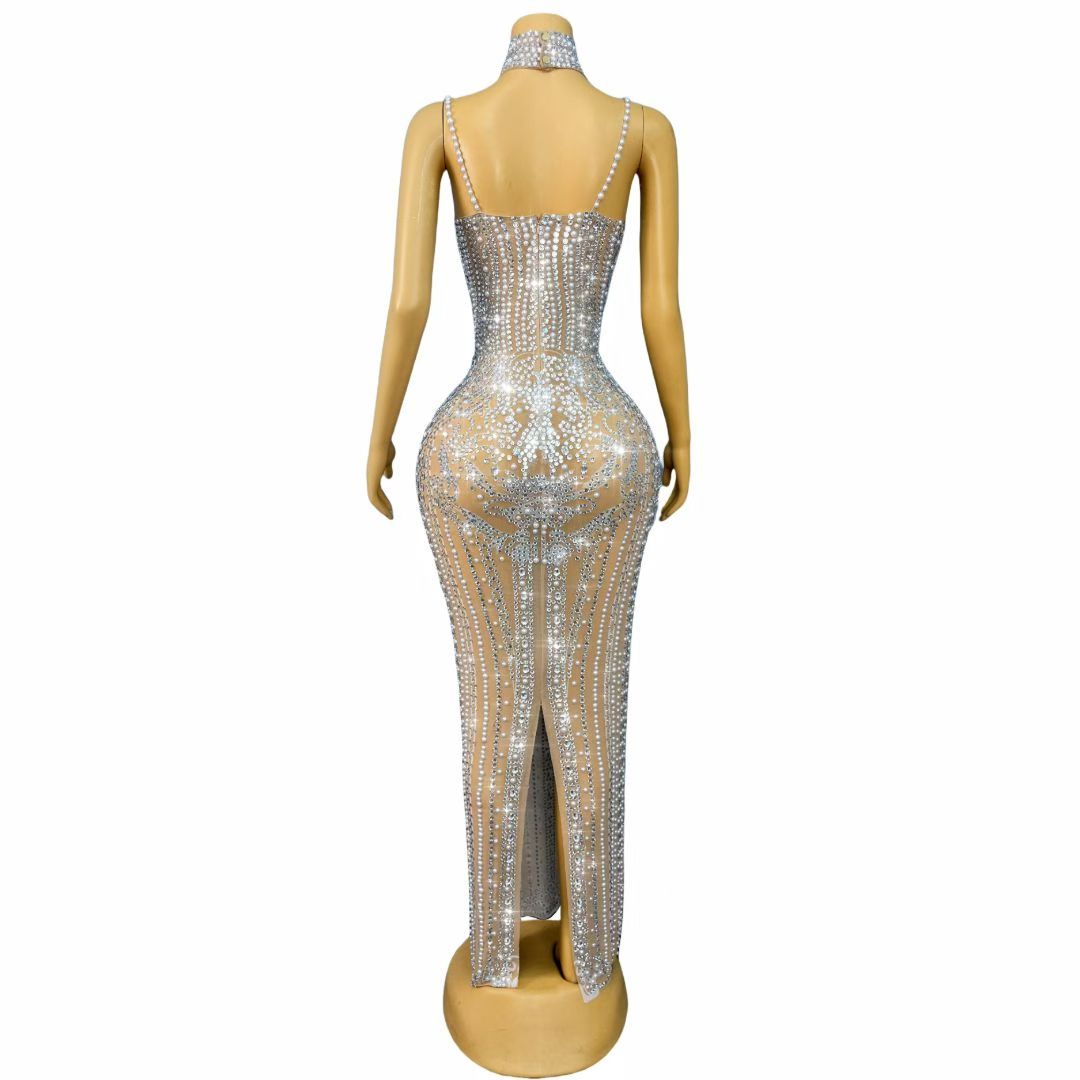 CELESINYI Tianlianjie Crystal Pearl Necklace Gown