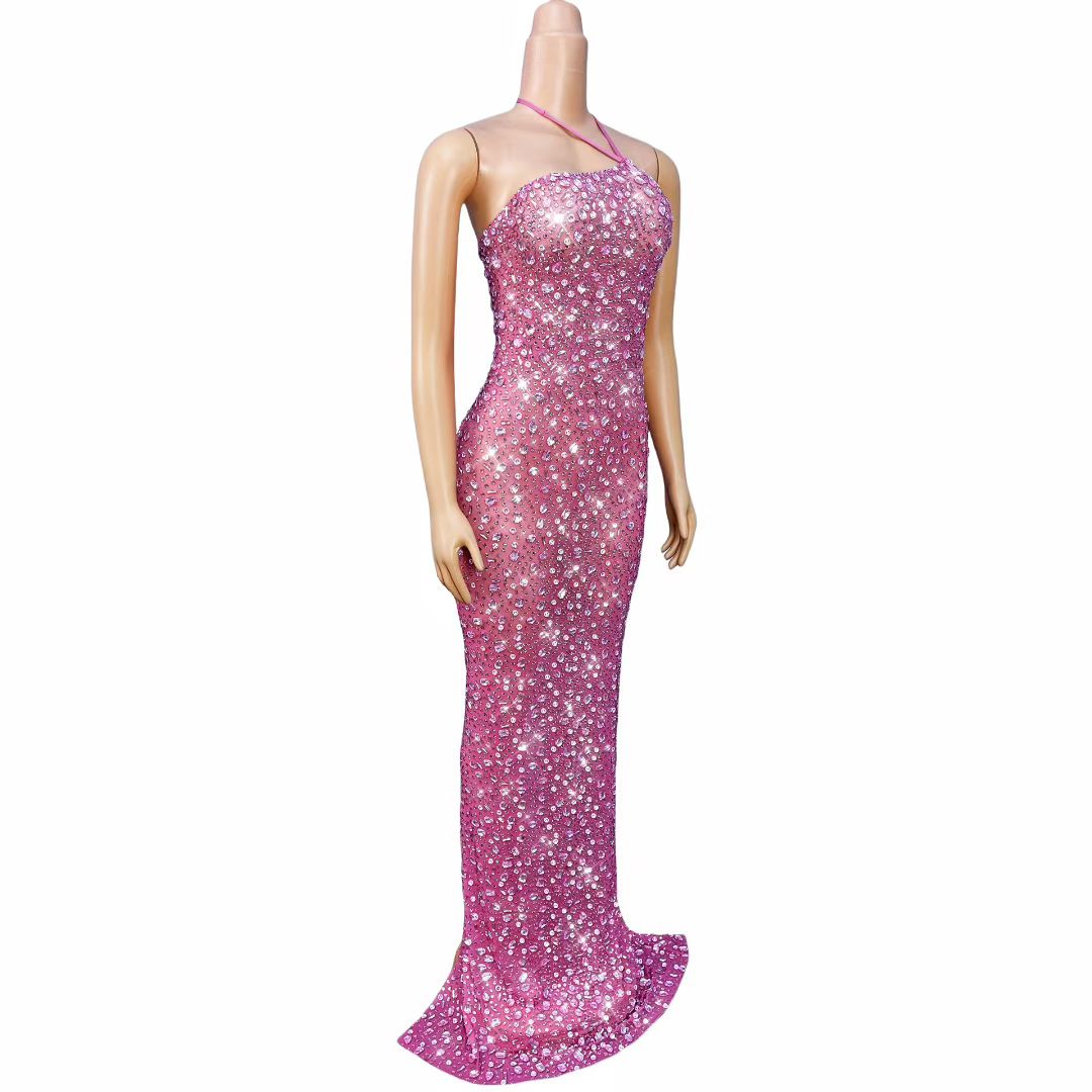 CELESINYI Xingyao Crystal Pink Mermaid Gown