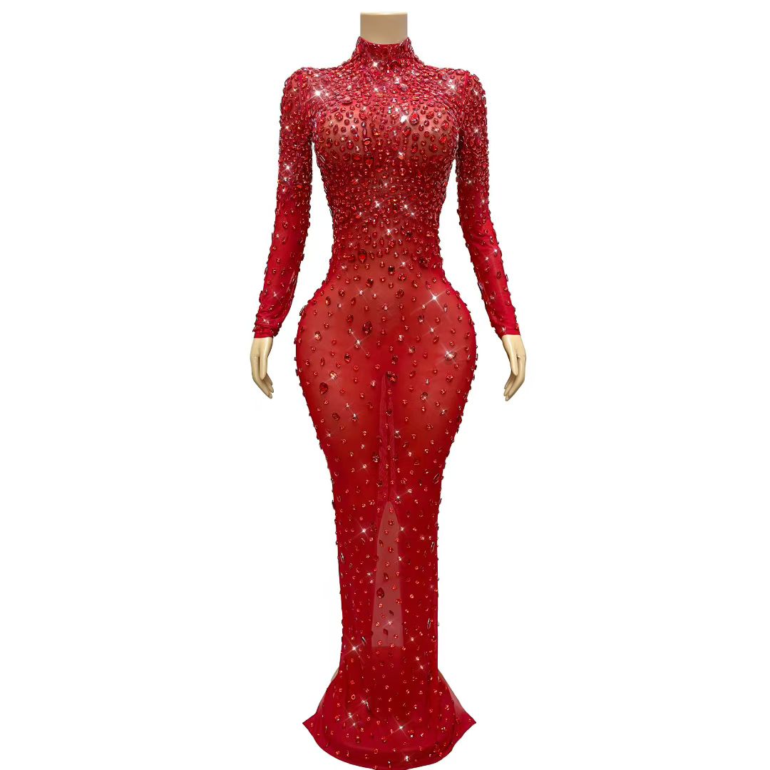 CELESINYI Dashuijing Crystal Ruby Gown