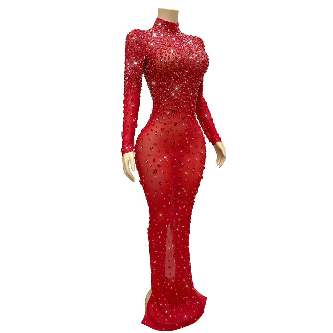 CELESINYI Dashuijing Crystal Ruby Gown