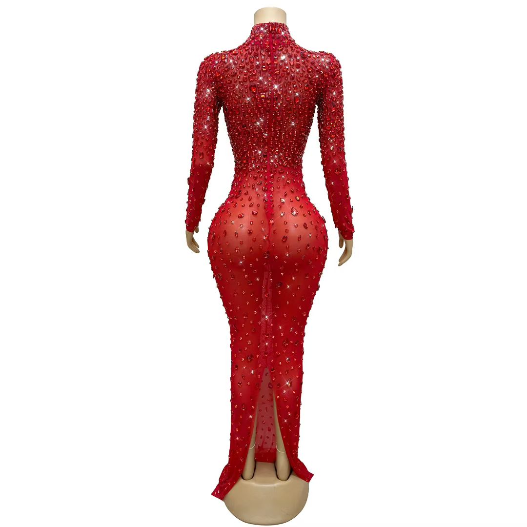 CELESINYI Dashuijing Crystal Ruby Gown