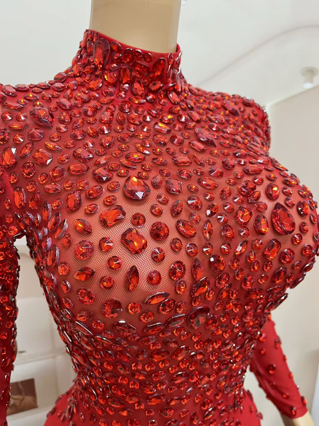 CELESINYI Dashuijing Crystal Ruby Gown
