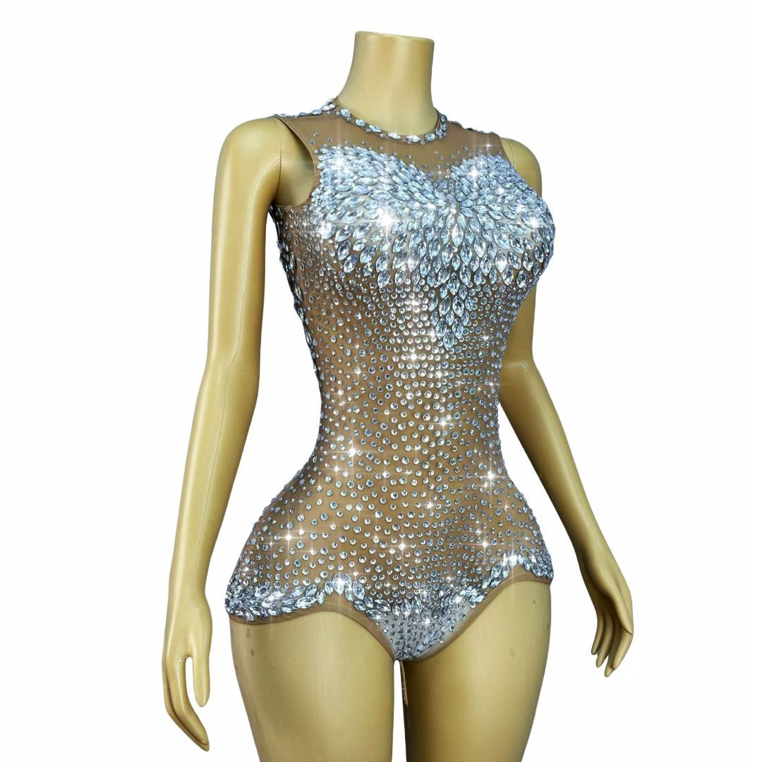 CELESINYI Xingantou Crystal Wing Bodysuit Skirt Set