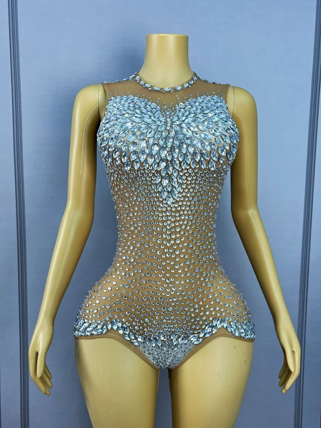 CELESINYI Xingantou Crystal Wing Bodysuit Skirt Set