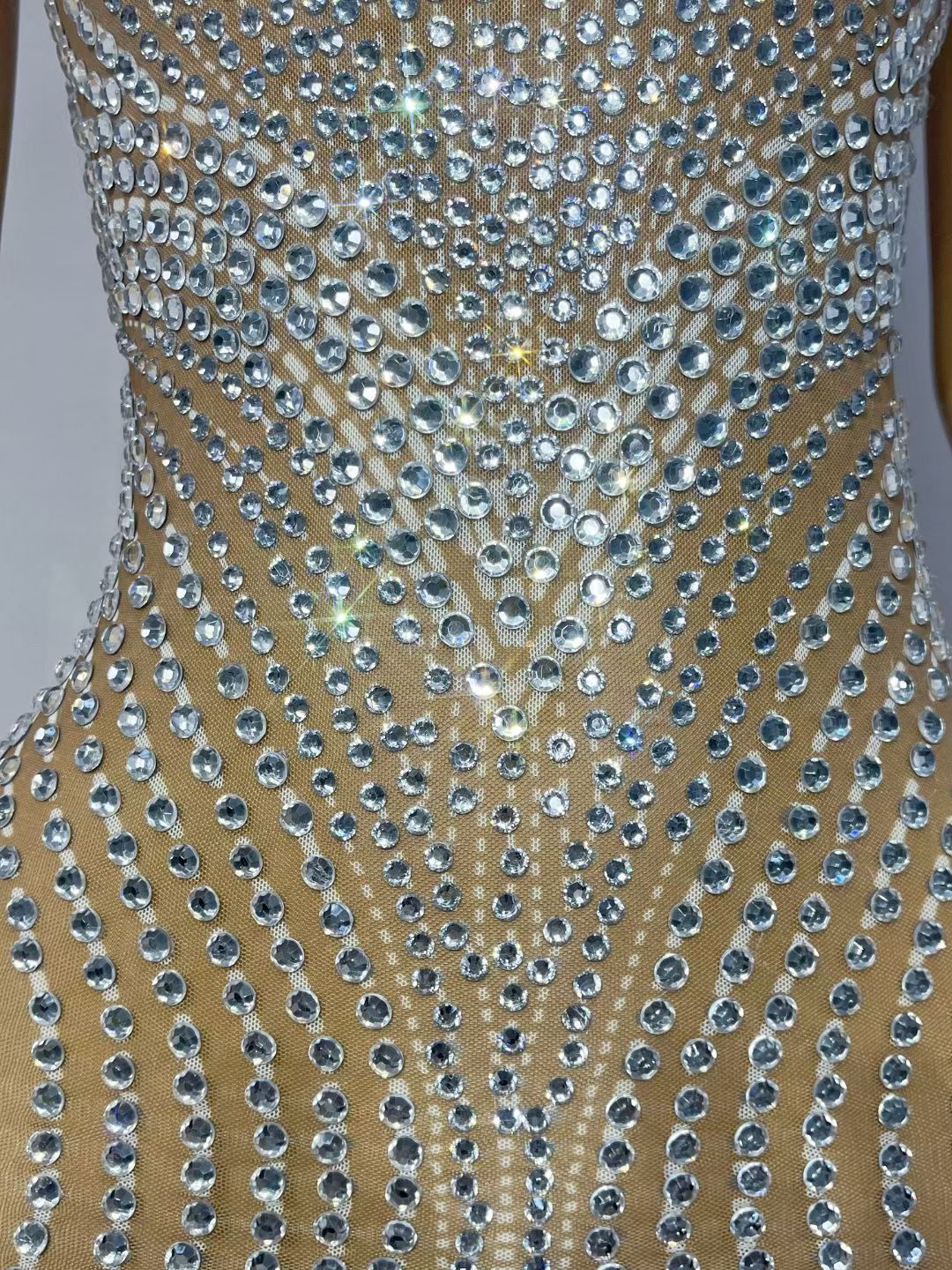 CELESINYI Guyawen Crystal Radiant Art Deco Mini Dress