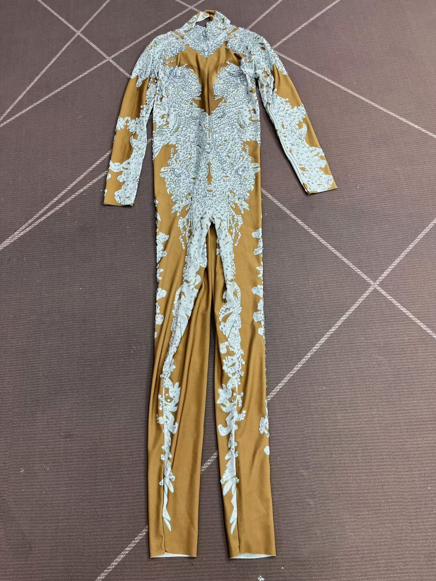 CELESINYI Geseputao Crystal Illusion Catsuit (White Clear)