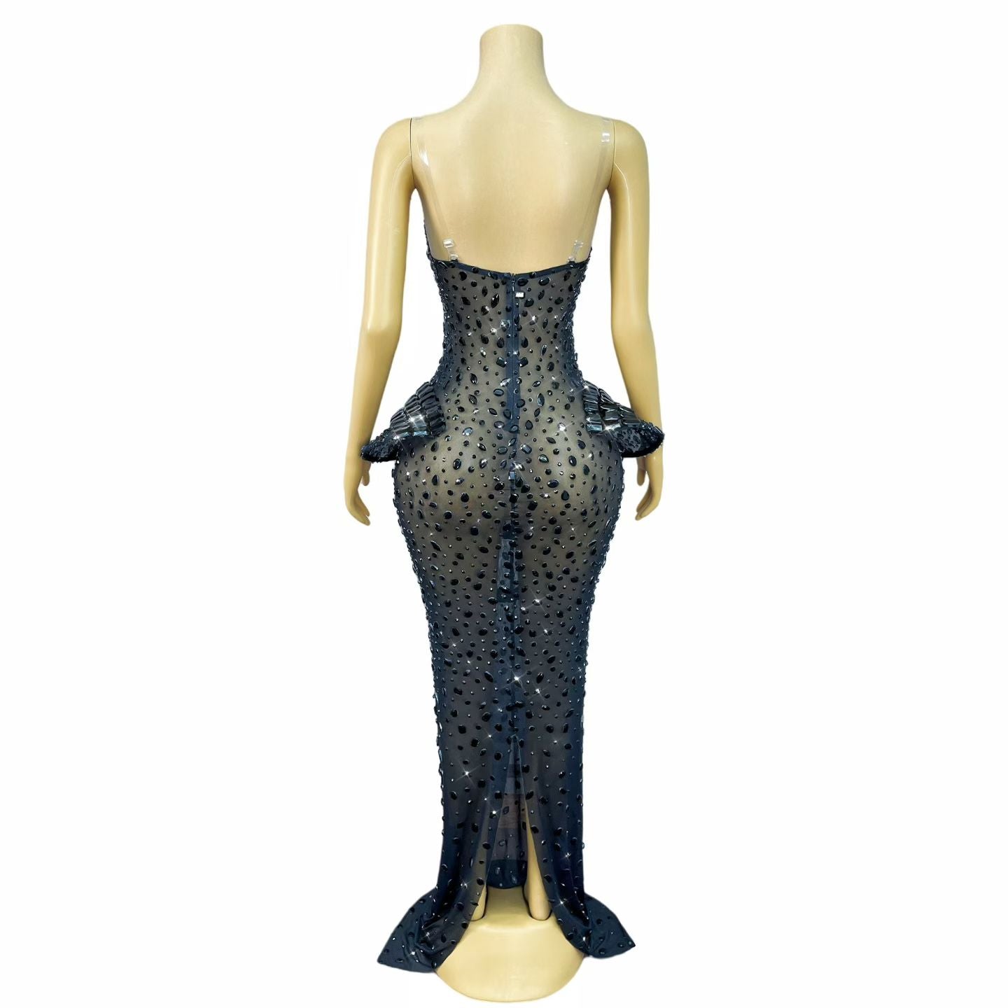 CELESINYI Geseguan Crystal Full Stone Gown (Black)