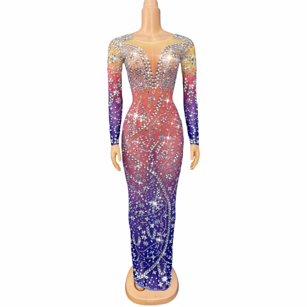 CELESINYI Xingchen Crystal Gradient Illusion Gown