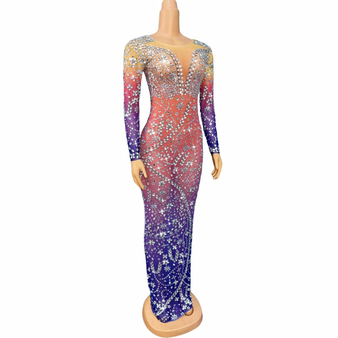 CELESINYI Xingchen Crystal Gradient Illusion Gown