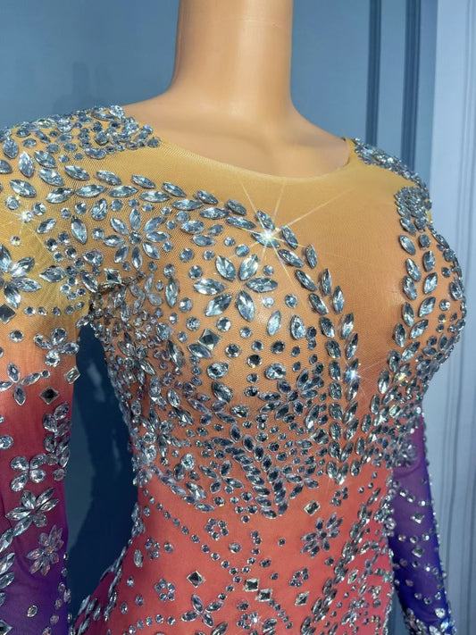 CELESINYI Xingchen Crystal Gradient Illusion Gown