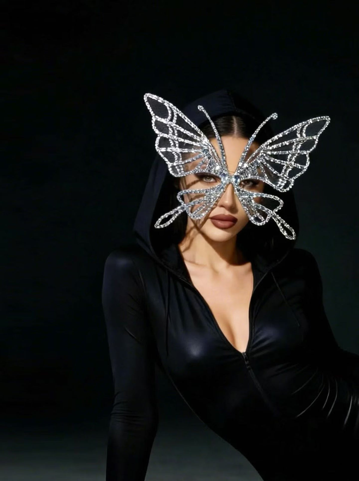 CELESINYI Hudiemianju Crystal Butterfly Mask