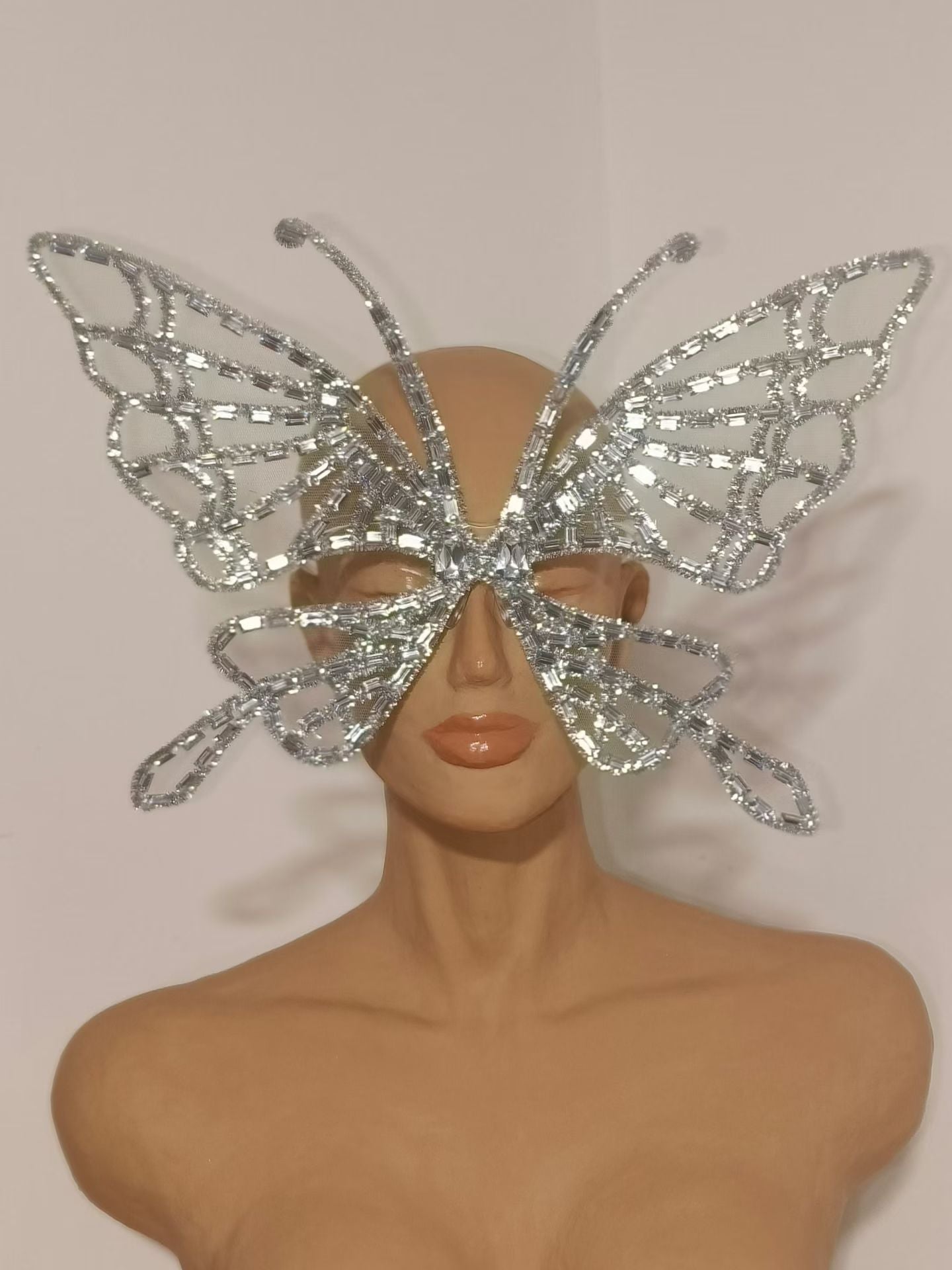 CELESINYI Hudiemianju Crystal Butterfly Mask