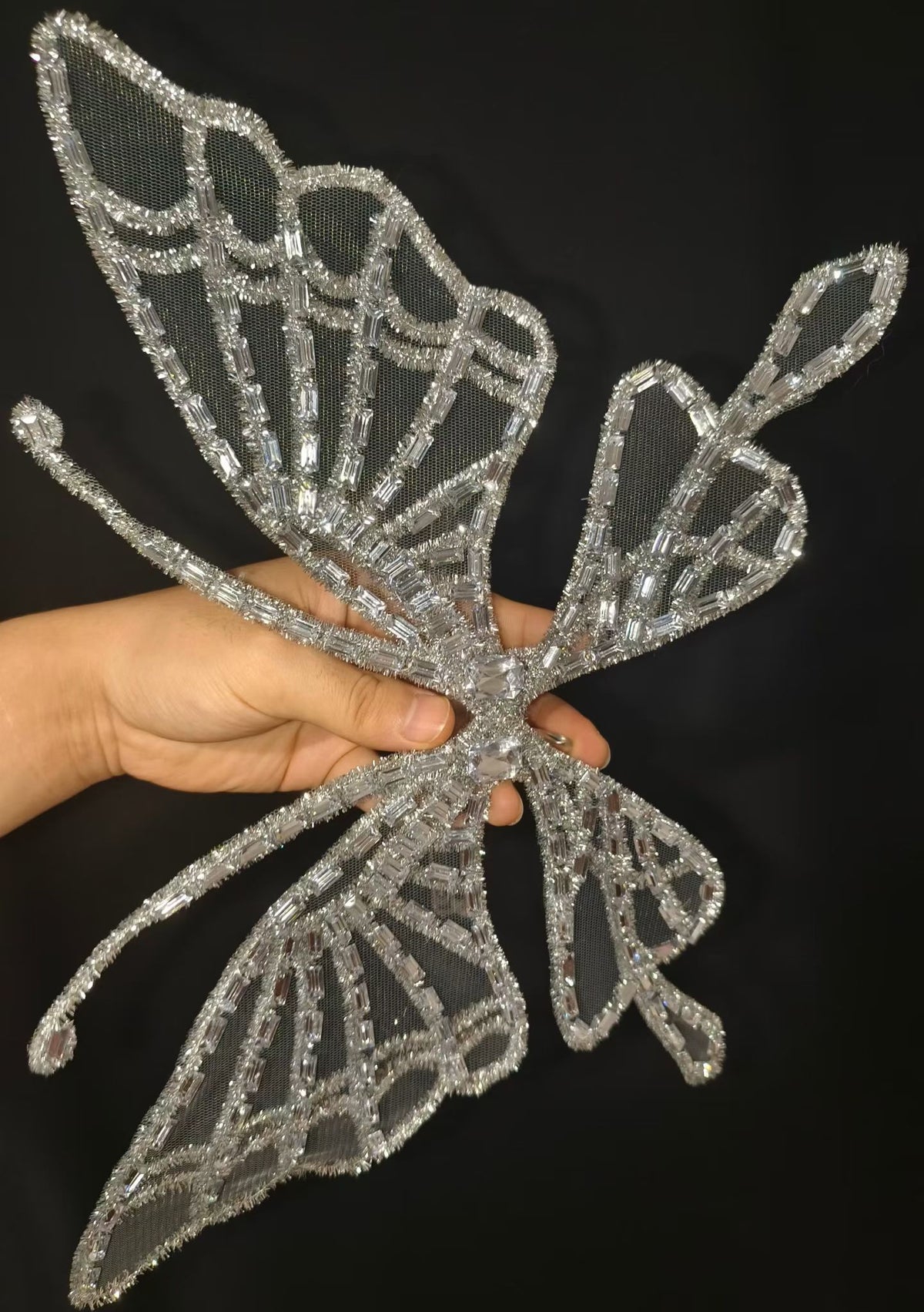 CELESINYI Hudiemianju Crystal Butterfly Mask