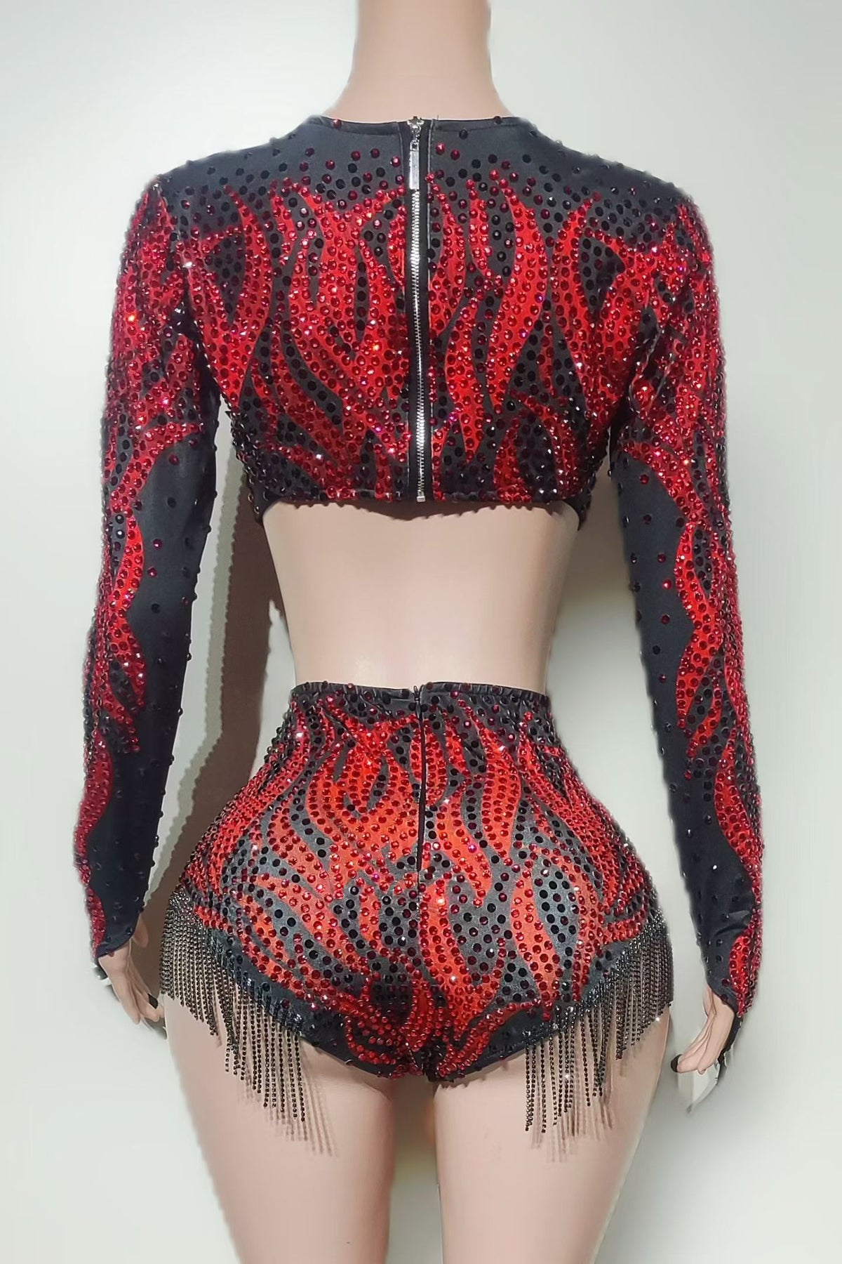 CELESINYI Hongyun Crystal Red Black Swirl Party Set