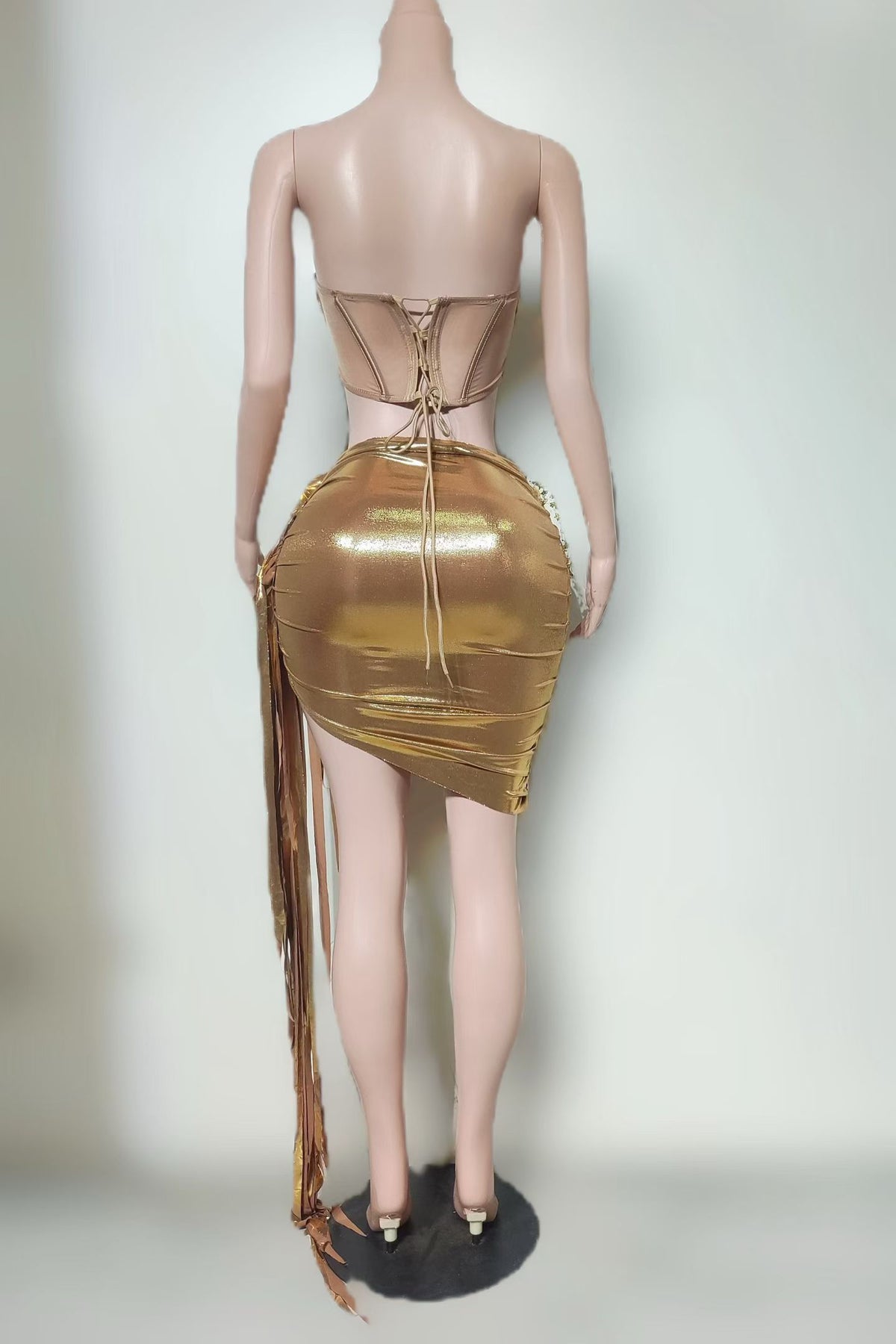 CELESINYI Jinli Crystal Gold Leaf Two Piece Set