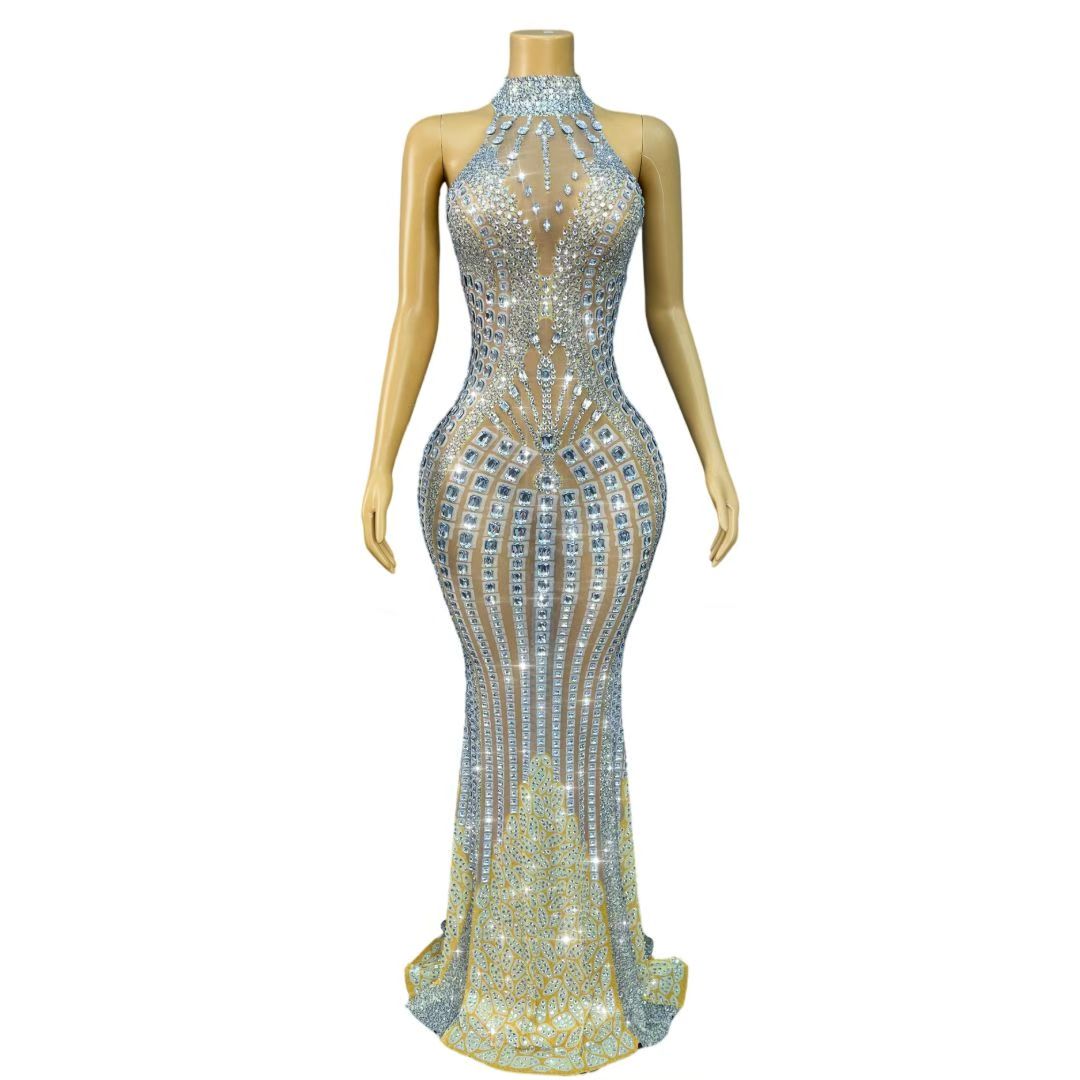 CELESINYI Jinluansuyi Crystal Jewel Armor Gown