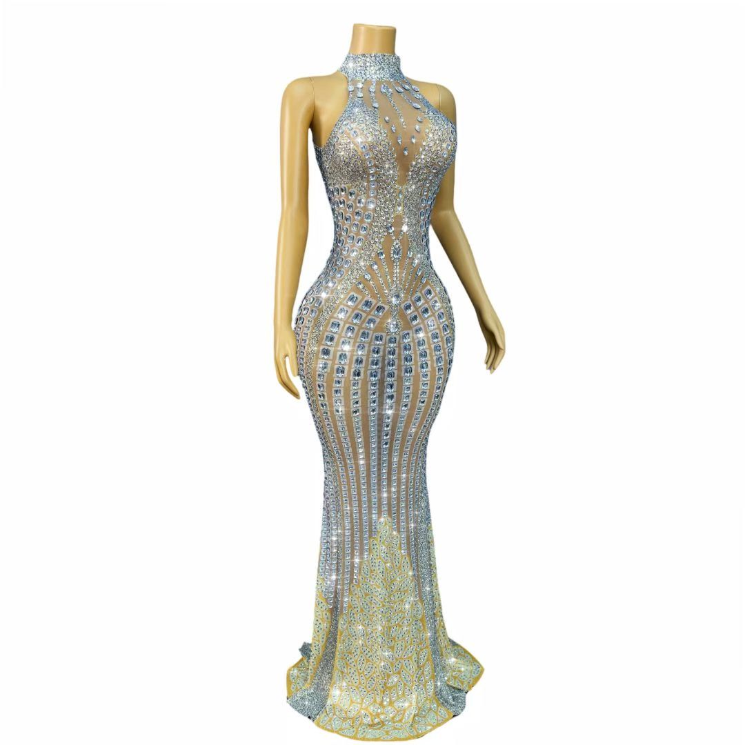 CELESINYI Jinluansuyi Crystal Jewel Armor Gown