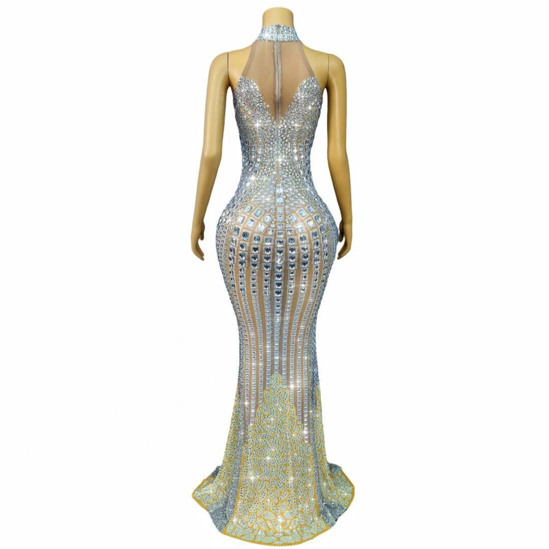 CELESINYI Jinluansuyi Crystal Jewel Armor Gown