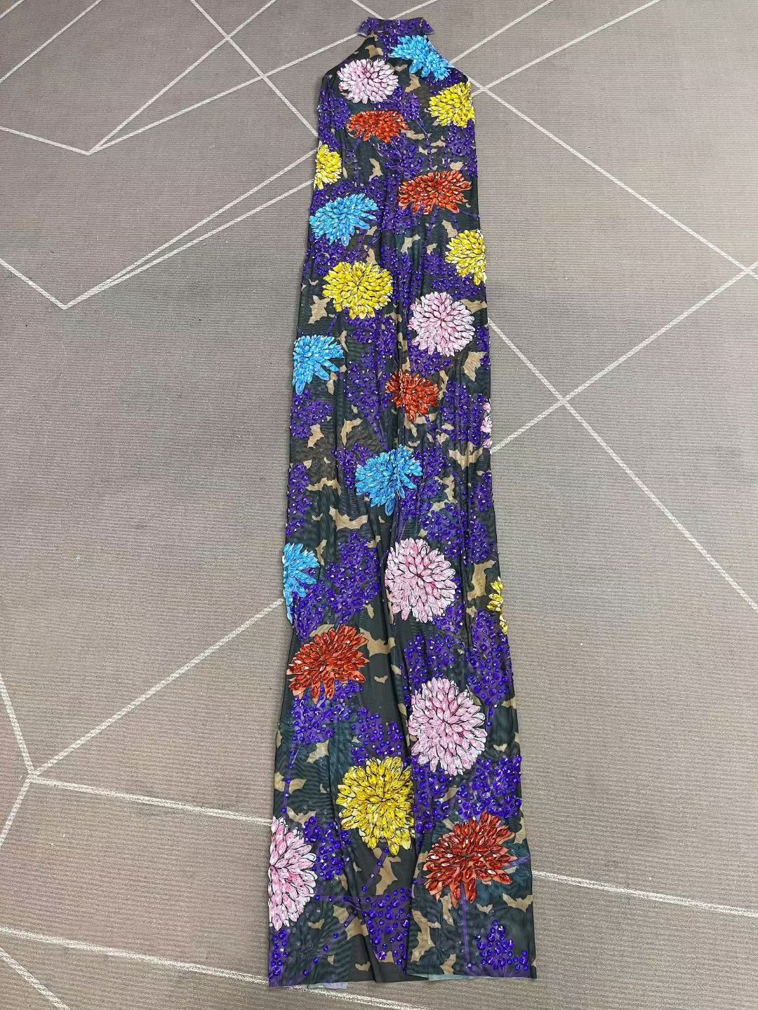 CELESINYI Yuhuaduo Crystal 3D Flower Camo Gown