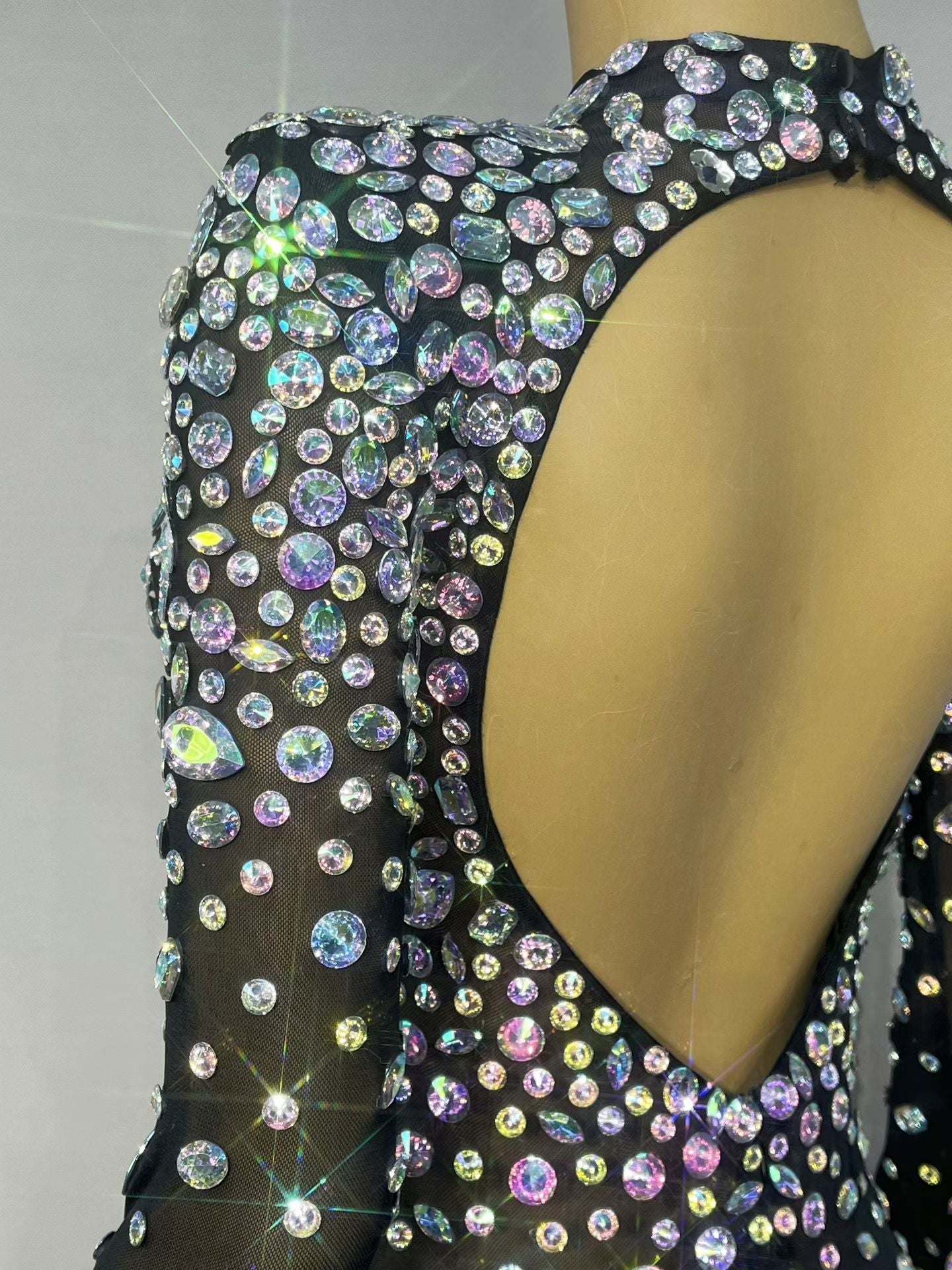 CELESINYI Dashuijing Crystal Bell-Bottom Catsuit