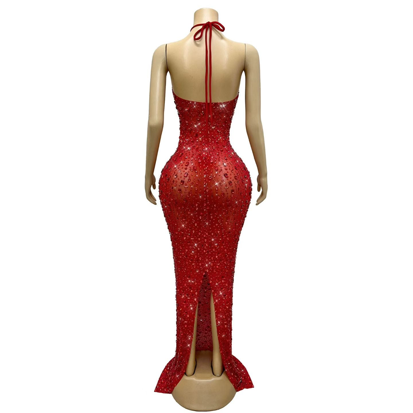CELESINYI Xingyao Crystal Red Mermaid Gown