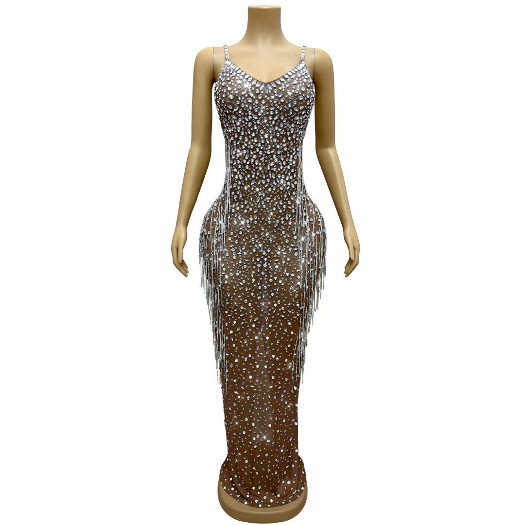 CELESINYI Xingqi Crystal White Deep Skin Gown