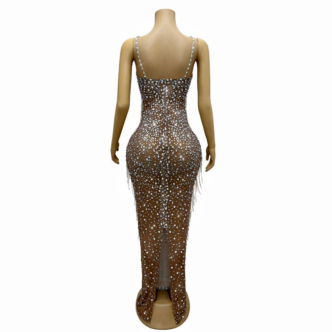 CELESINYI Xingqi Crystal White Deep Skin Gown